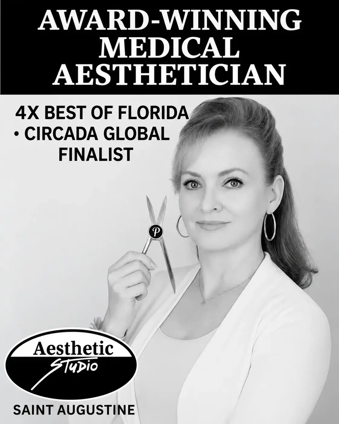 Award-winning medical aesthetician Ashley Whisenant, 4X Best of Florida, Aesthetic Studio Saint Augustine